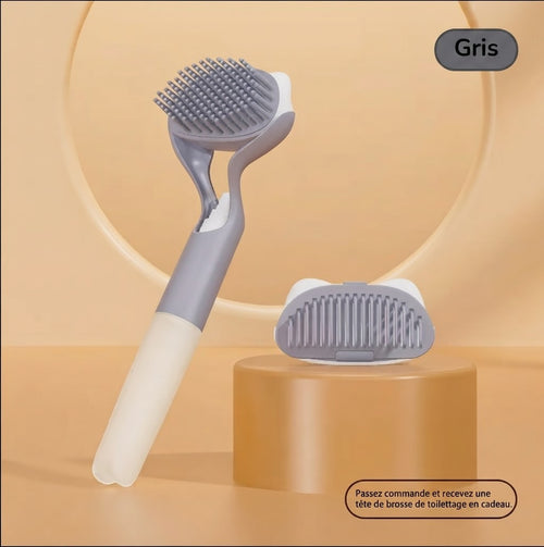 Brosse de bain pour chien - massage doux et efficace