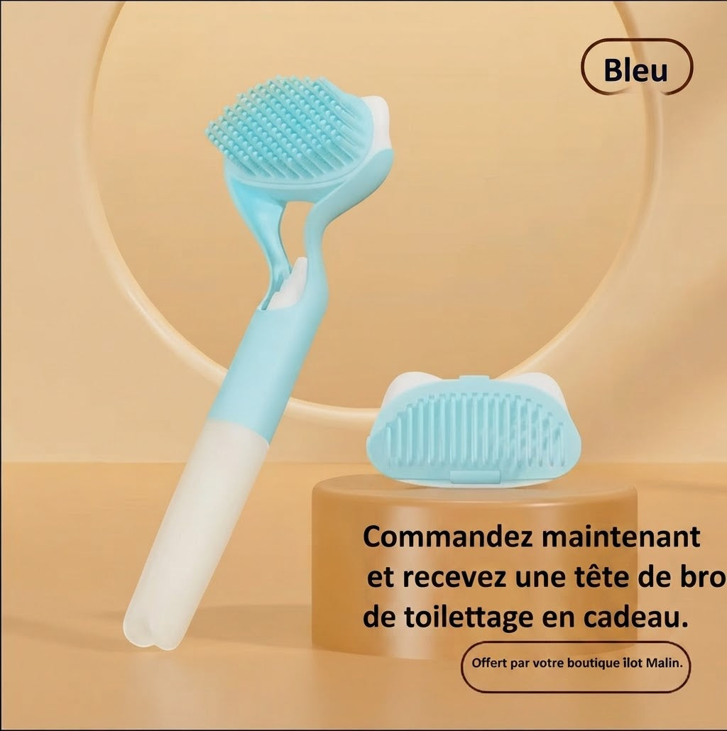 Brosse de toilettage 3-en-1 pour chien - vue d'ensemble