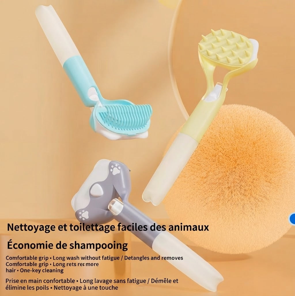 Brosse de toilettage 3-en-1 pour chien