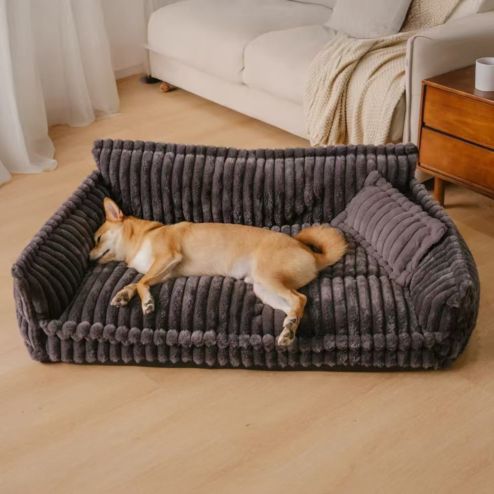 Canapé-lit moelleux pour animal - détail du tissu