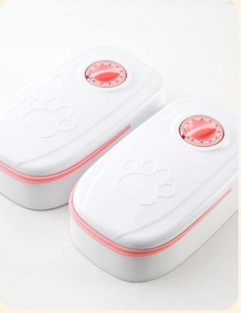 Distributeur automatique de croquettes 2-en-1 pour animal