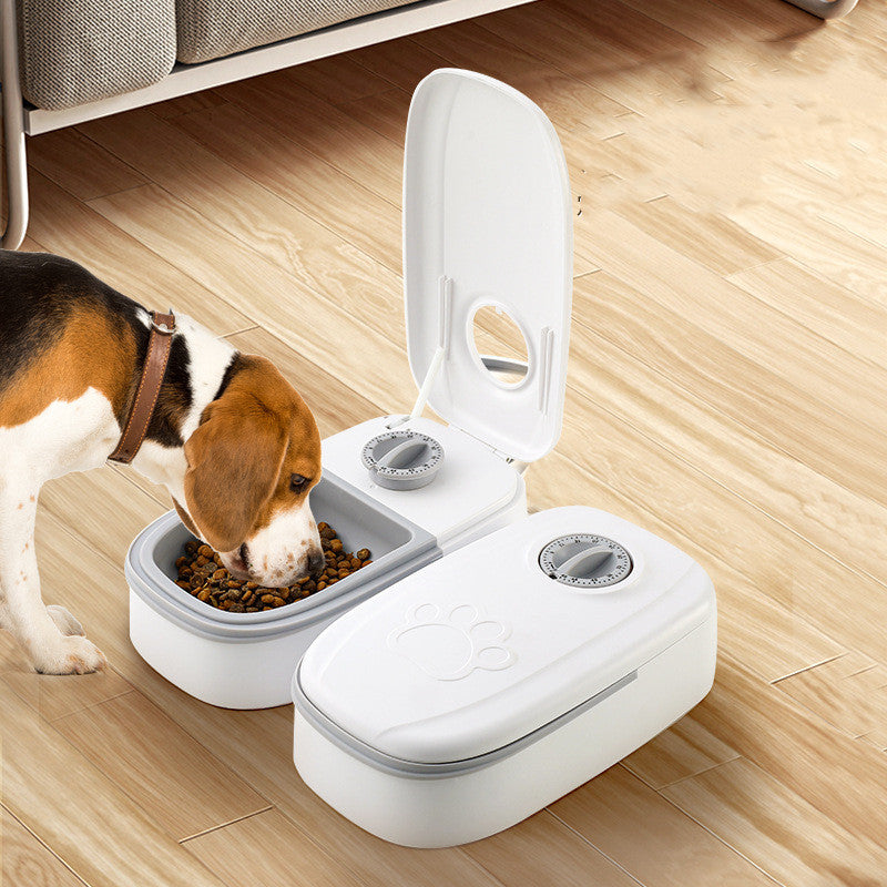 Distributeur automatique de croquettes 2-en-1 pour animal