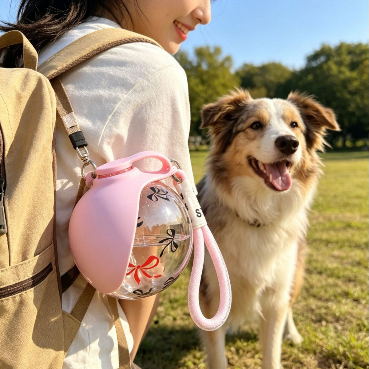 Gourde portable étanche pour chien - vue complète