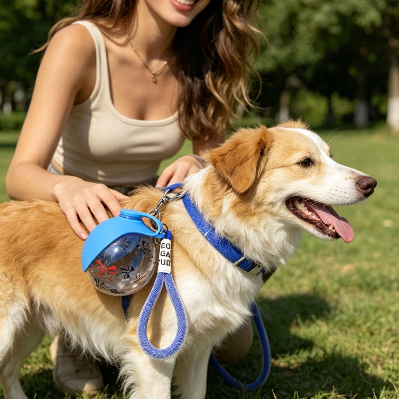 Gourde portable étanche pour chien et chat - vue complète