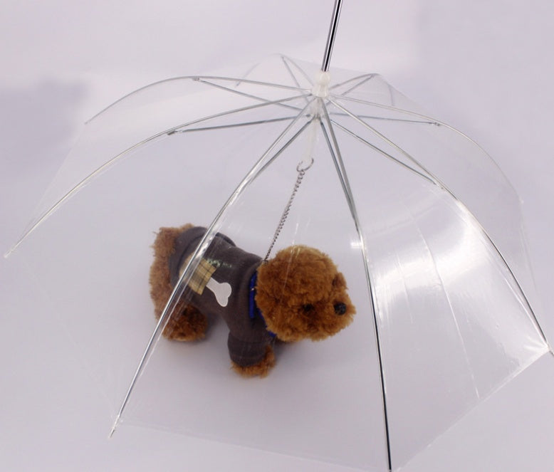 Parapluie pour chien - détail de la fixation laisse