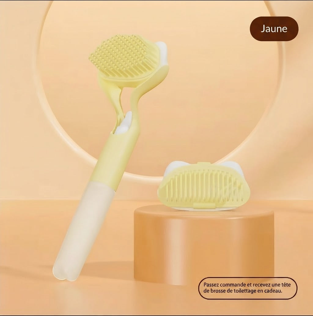 Brosse de toilettage 3-en-1 pour chien - vue d'ensemble