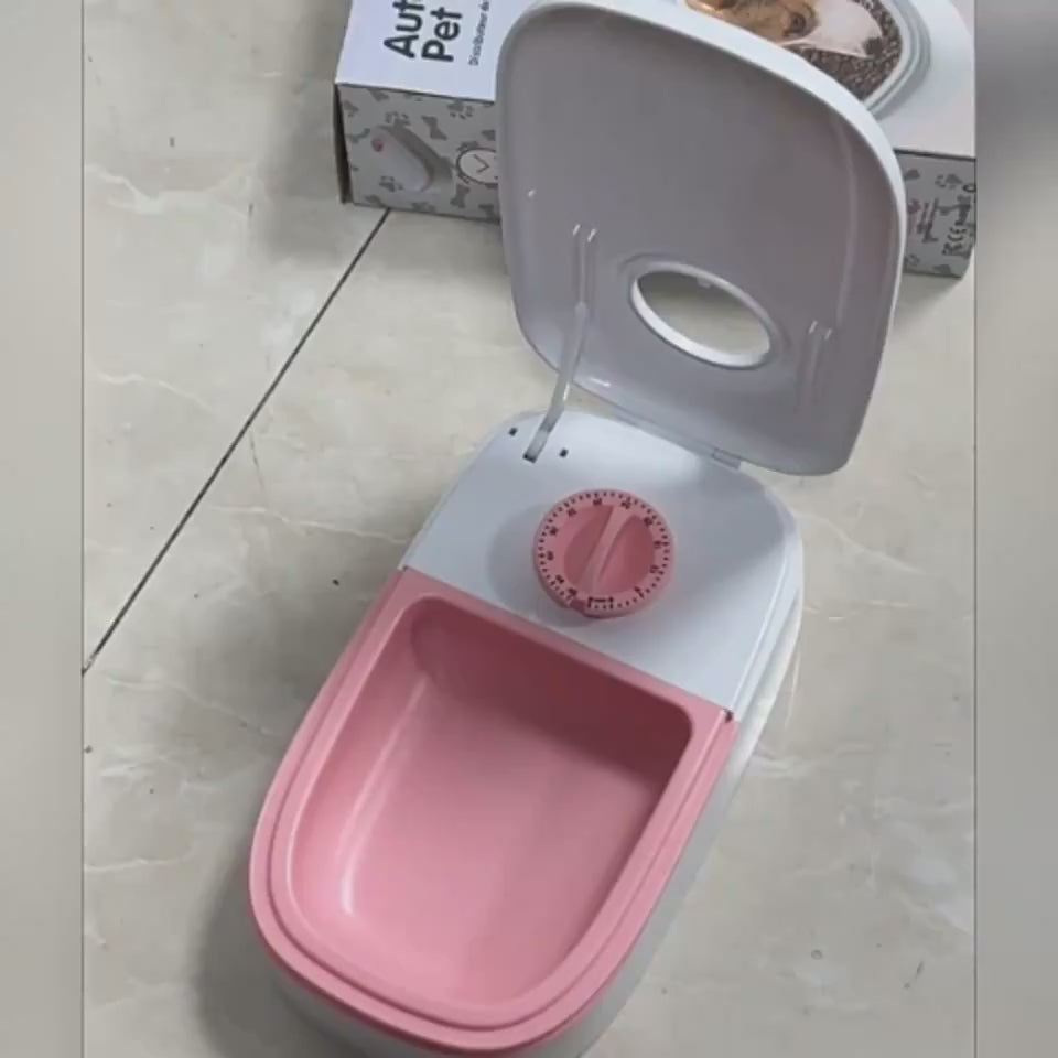 Distributeur automatique de croquettes 2-en-1 pour animal